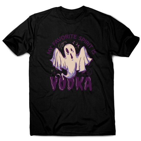 Drunk spirit ghost cartoon men's t-shirt Black