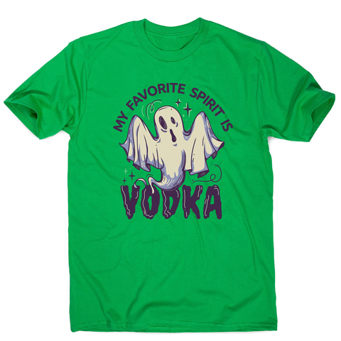 Drunk spirit ghost cartoon men's t-shirt Green