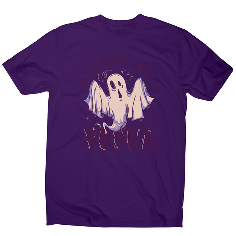 Drunk spirit ghost cartoon men's t-shirt Purple