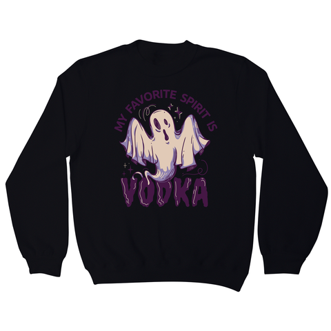 Drunk spirit ghost cartoon sweatshirt Black