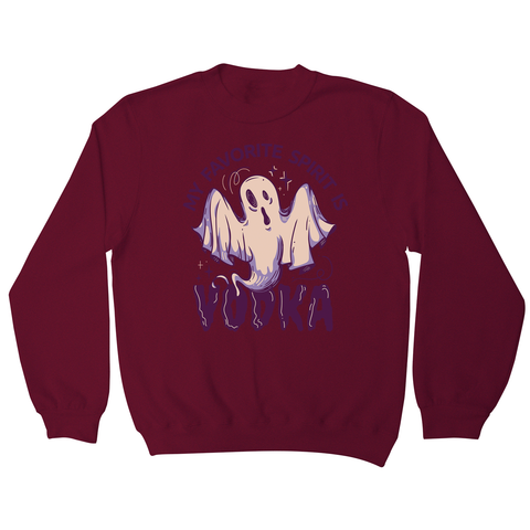 Drunk spirit ghost cartoon sweatshirt Burgundy