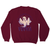 Drunk spirit ghost cartoon sweatshirt Burgundy