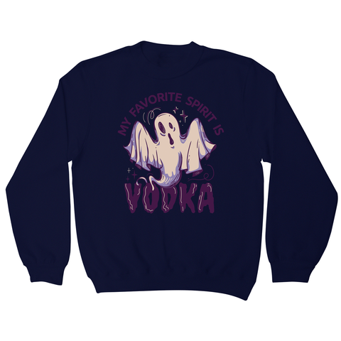 Drunk spirit ghost cartoon sweatshirt Navy
