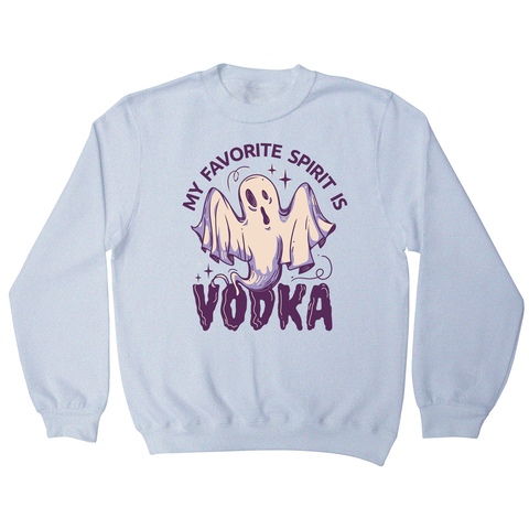 Drunk spirit ghost cartoon sweatshirt White