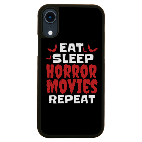 Eat sleep horror movies iPhone case iPhone XR