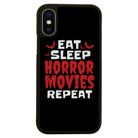 Eat sleep horror movies iPhone case iPhone XS