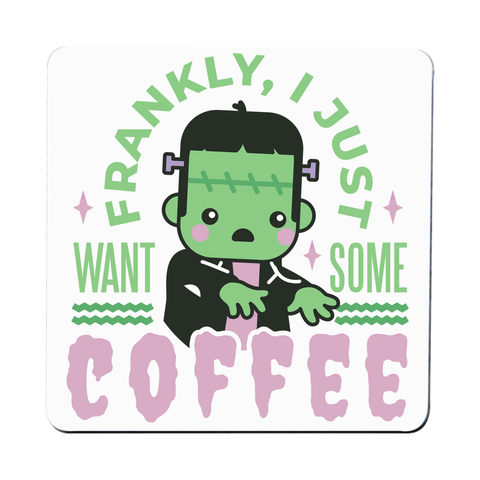 Frankenstein coffee monster coaster drink mat Set of 6
