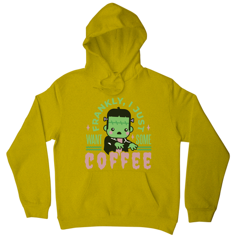 Frankenstein coffee monster hoodie Yellow