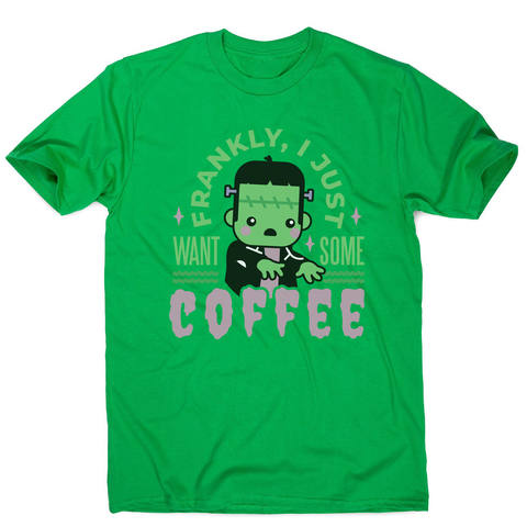 Frankenstein coffee monster men's t-shirt Green