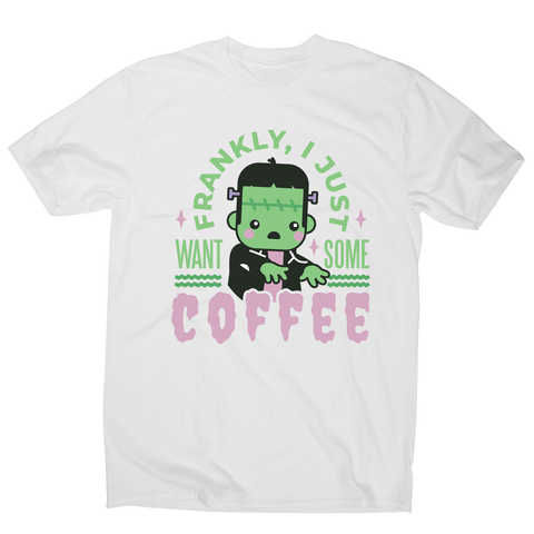 Frankenstein coffee monster men's t-shirt White