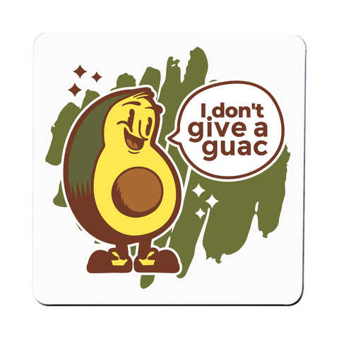 Funny avocado quote coaster drink mat Set of 1