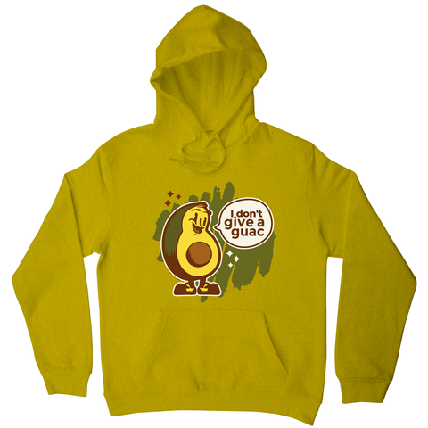 Funny avocado quote hoodie Yellow
