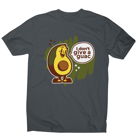 Funny avocado quote men's t-shirt Charcoal
