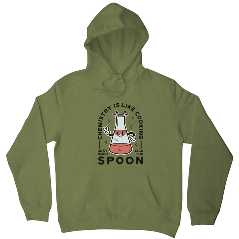 Funny chemistry cooking hoodie Olive Green