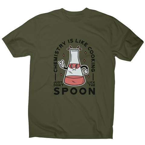 Funny chemistry cooking men's t-shirt Military Green