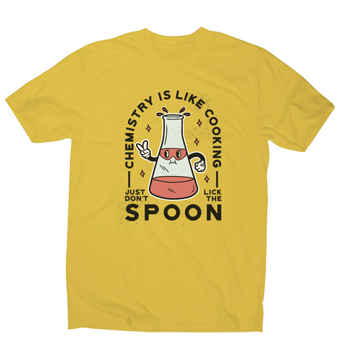 Funny chemistry cooking men's t-shirt Yellow