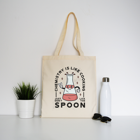 Funny chemistry cooking tote bag canvas shopping Natural