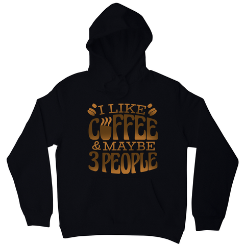 Funny coffee quote hoodie Black