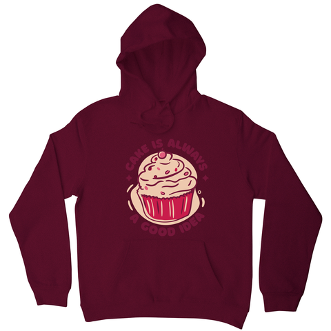 Funny cupcake quote hoodie Burgundy