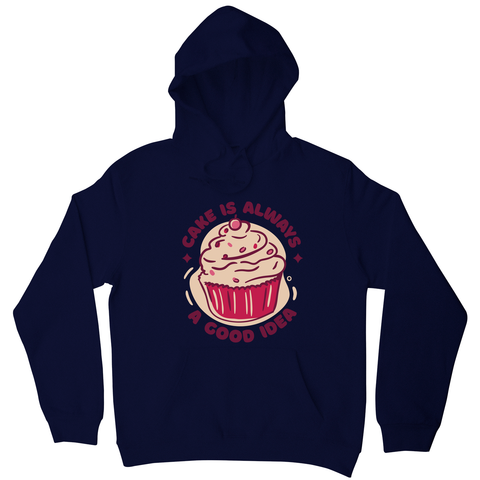 Funny cupcake quote hoodie Navy