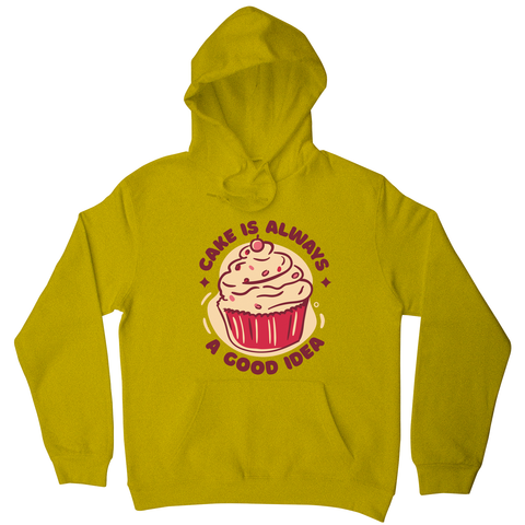 Funny cupcake quote hoodie Yellow
