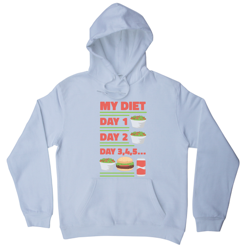 Funny diet day routine hoodie White