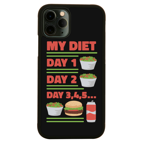 Funny diet day routine iPhone case iPhone 11 Pro Max
