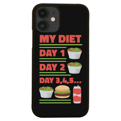 Funny diet day routine iPhone case iPhone 12