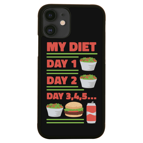 Funny diet day routine iPhone case iPhone 12 Mini