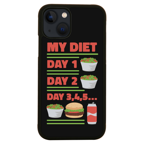 Funny diet day routine iPhone case iPhone 13 Mini