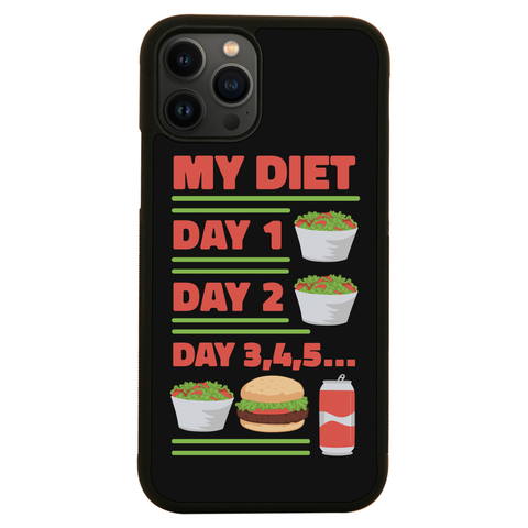 Funny diet day routine iPhone case iPhone 13 Pro