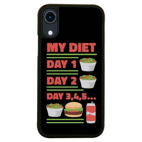 Funny diet day routine iPhone case iPhone XR