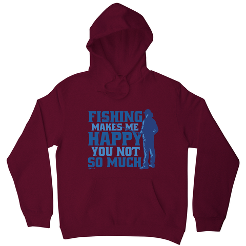 Funny fishing quote hoodie Burgundy