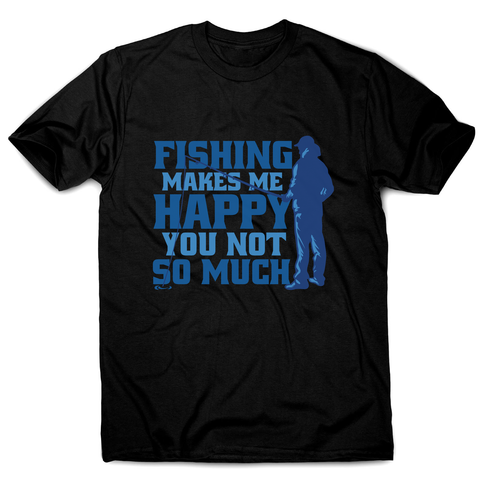 Funny fishing quote men's t-shirt Black