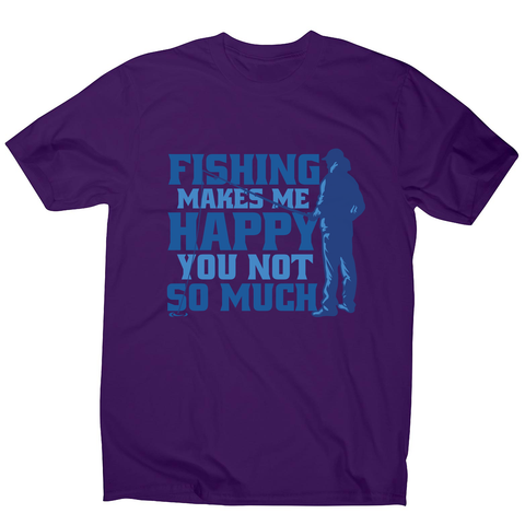 Funny fishing quote men's t-shirt Purple
