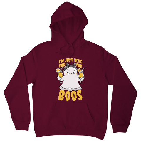 Funny ghost hoodie Burgundy