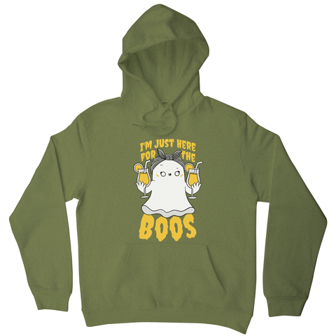 Funny ghost hoodie Olive Green