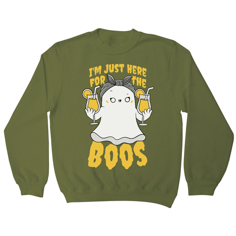 Funny ghost sweatshirt Olive Green