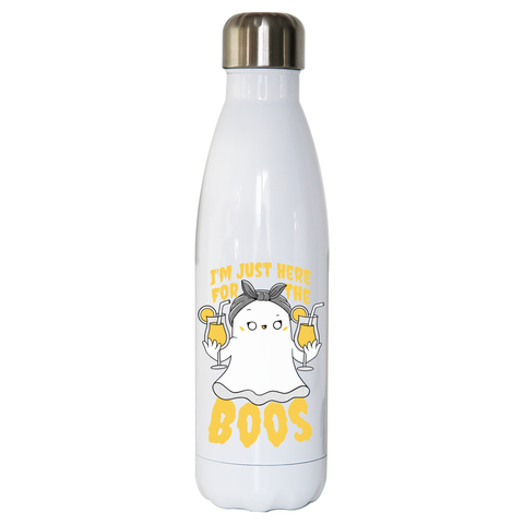 Funny ghost water bottle stainless steel reusable White