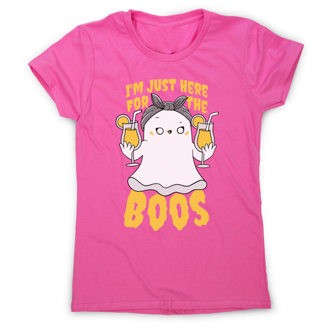 Funny ghost women's t-shirt Pink
