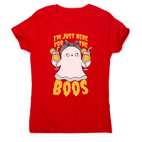 Funny ghost women's t-shirt Red