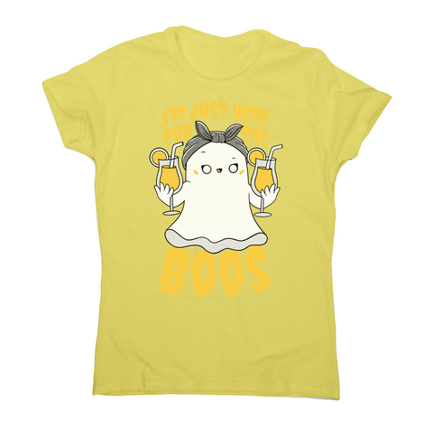 Funny ghost women's t-shirt Yellow
