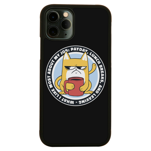 Funny grumpy working cat iPhone case iPhone 11 Pro Max