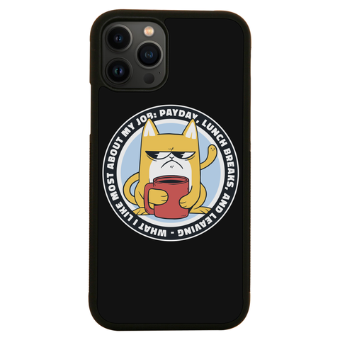 Funny grumpy working cat iPhone case iPhone 13 Pro Max