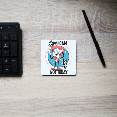 Funny pizza slice coaster drink mat Set of 2