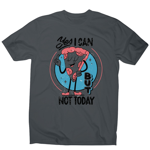 Funny pizza slice men's t-shirt Charcoal