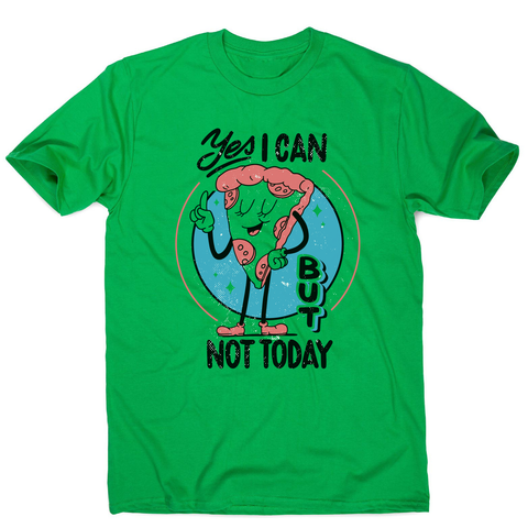Funny pizza slice men's t-shirt Green