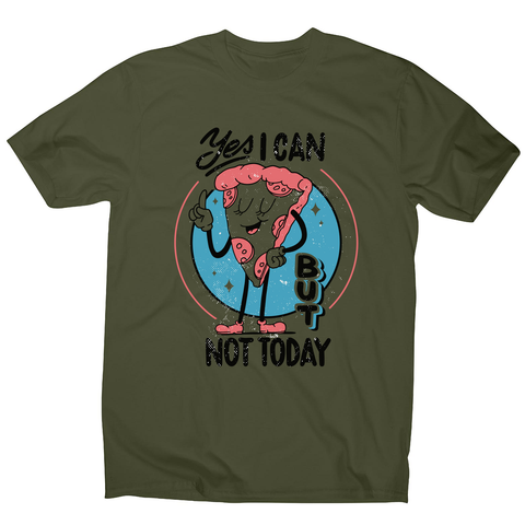 Funny pizza slice men's t-shirt Military Green
