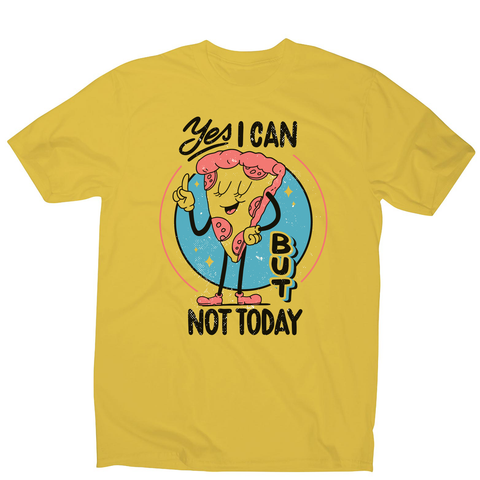 Funny pizza slice men's t-shirt Yellow
