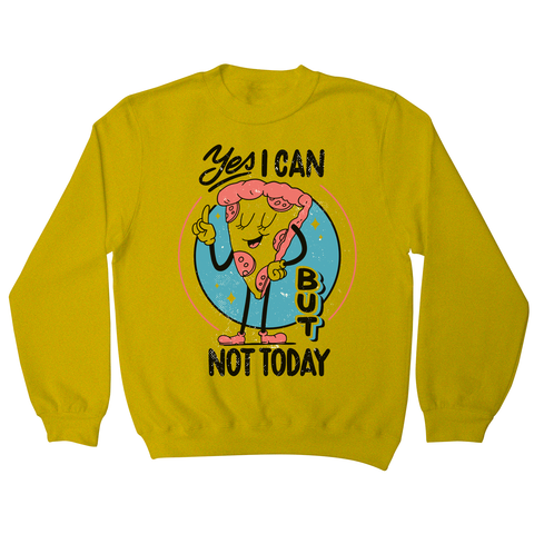 Funny pizza slice sweatshirt Yellow